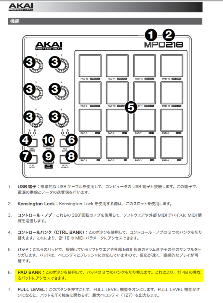 AKAI MPD218 MIDIコントローラー+フィンガードラム入門書 Amazon.co.jp: Akai Professional USB MIDIコントローラー 16のMPC